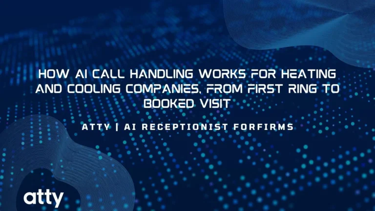 How AI Call Handling Works for Heating and Cooling Companies, From First Ring to Booked Visit