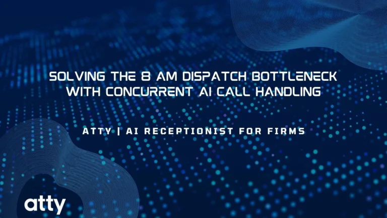 Solving the 8 AM Dispatch Bottleneck with Concurrent AI Call Handling