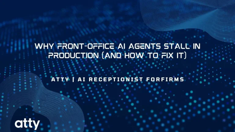 Why front-office AI agents stall in production (and how to fix it)
